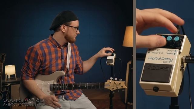 Гитарная педаль BOSS DD 3T (легендарный дилей теперь с Tap Tempo) смотреть онлайн