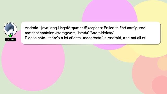 Android : java.lang.IllegalArgumentException: Failed to find configured root that contains /storage смотреть онлайн
