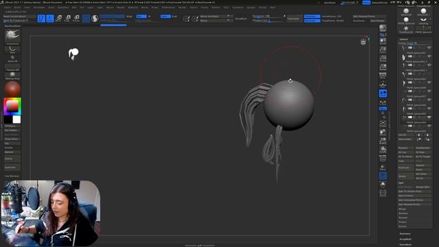 ZBrush Summit Top Tips & Tricks - Hair Sculpting with Curve Alpha - Ashley A. Adams смотреть онлайн