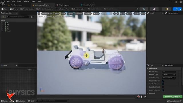 Creating physics for Skeleton Mesh by defining custom collision (Unreal Engine 4 - UE5) смотреть онлайн