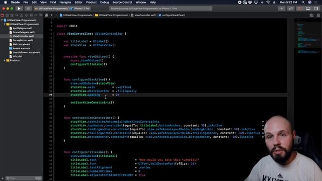 UIStackView Tutorial - Programmatic - Xcode 11 смотреть онлайн