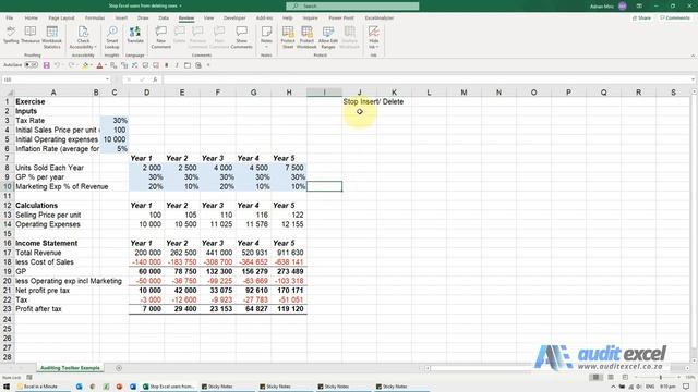 Stop users from inserting deleting row in Excel- 2 ways- with/ without using normal protection tool смотреть онлайн