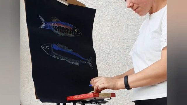 Fish drawing with both hands смотреть онлайн