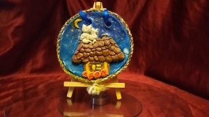 Панно из соленого теста "Мартовская ночь"