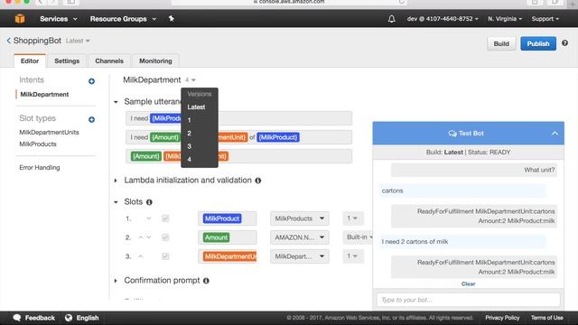 Introduction tutorial to Amazon Lex and AWS Lambda. смотреть онлайн