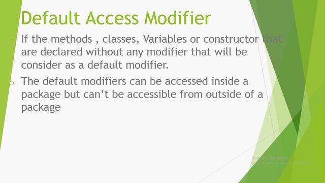 Core java Basic Concepts - Default Access Modifiers смотреть онлайн