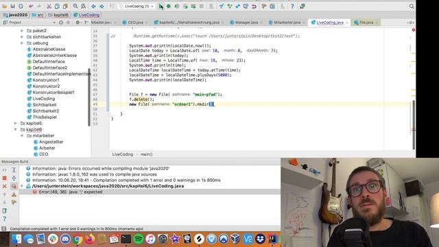DHBW Java Vorlesung TINF19 - Kapitel 6 - Video 4 - Dateien und Verzeichnisse смотреть онлайн