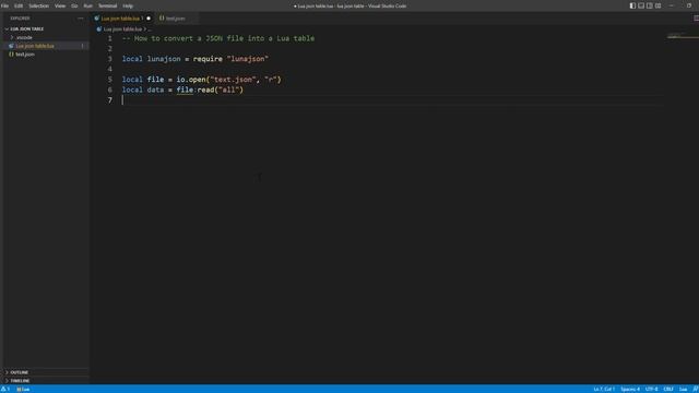 Lua JSON Table смотреть онлайн