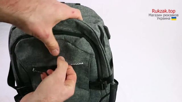 Купить Мужской стильный городской рюкзак с USB Украина (черный, синий, серый) смотреть онлайн