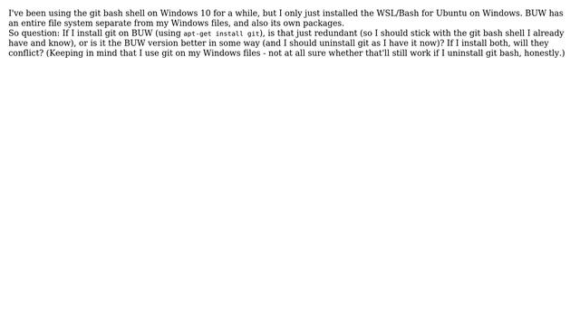 Installing git on Bash on Ubuntu on Windows 10 with git bash for Windows already installed? смотреть онлайн