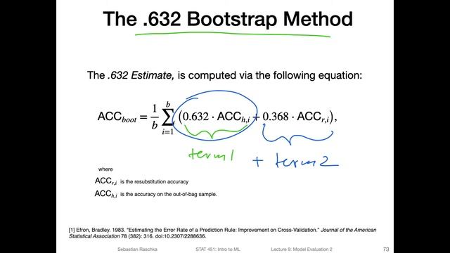9.7 The .632 and .632+ Bootstrap methods (L09 Model Eval 2: Confidence Intervals) смотреть онлайн
