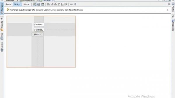 Java App to Insert data into DB and Retrieve data from DB using NetBeans