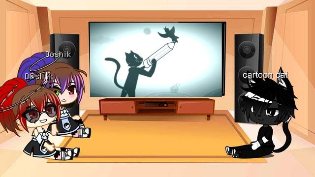 КАРТУН КЭТ РЕАКЦИЯ НА CARTOON CAT meme // Gacha Club смотреть онлайн