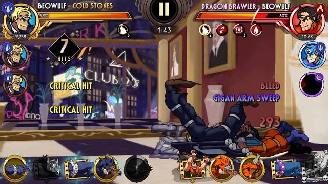 【Skullgirls Mobile】passing three Beo node the hard (normal) way смотреть онлайн