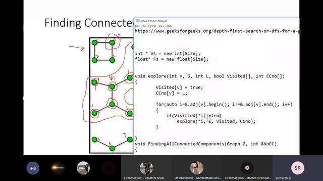 DSA 2020 - Lecture 15 Graphs Traversals DFS, BFS + Applications Connected regions + Closest path смотреть онлайн