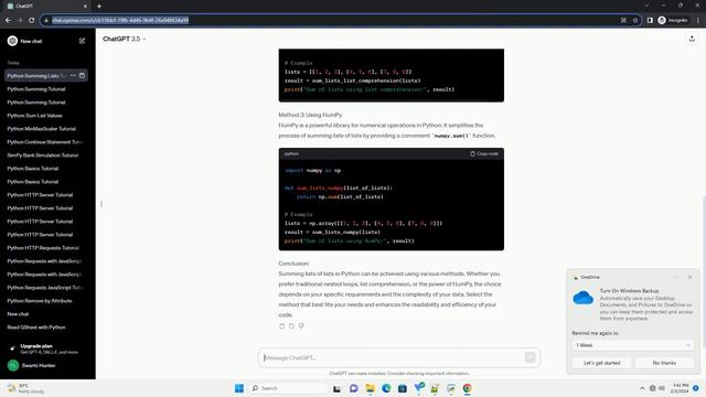 python sum list of lists смотреть онлайн