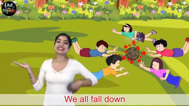 Ring A Ring O Roses English Nursery Rhyme with Lyrics | Popular English Poem for Kids | Anikidz смотреть онлайн