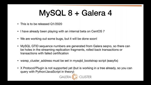 Choosing between MySQL Galera, MariaDB Galera Cluster and Percona XtraDB Cluster смотреть онлайн