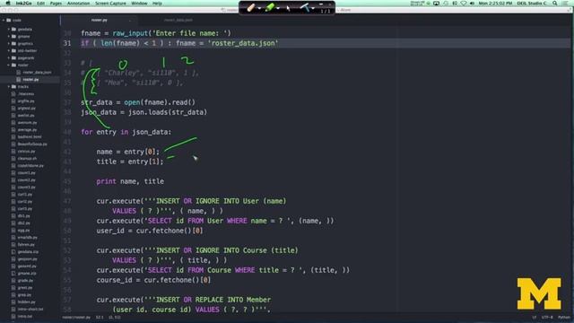 Many to Many Roster Demo University of Michigan Coursera смотреть онлайн