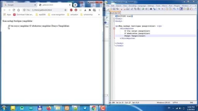 HTML 7-video dars (blockquote va q teglaridan foydalanish) Urobot смотреть онлайн