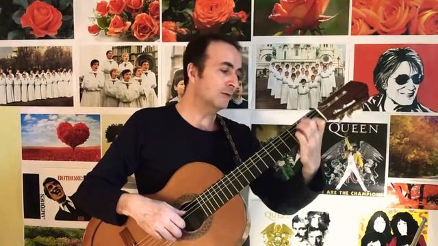 "ARIA" J.S.BACH (BWV 1068 "air on the G string) / voice & guitar cover in G (chords in description) смотреть онлайн