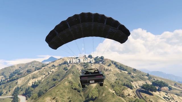 ТРЮКИ И ПРИКОЛЫ НА МАШИНЕ ПАРАШЮТЕ С ЛУННОЙ ГРАВИТАЦИЕЙ! ГТА 5 █ GTA 5 смотреть онлайн