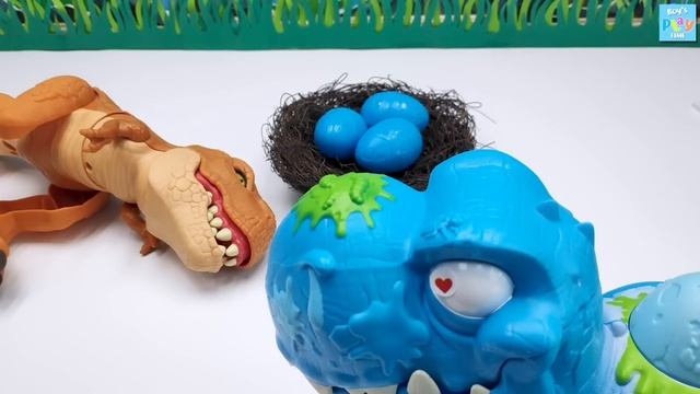 Dinosaur Ice Rex Smashers - Blue T-Rex Broke Dinosaur Egg! Dino Fossil, Eggs, Zombie Dinos смотреть онлайн