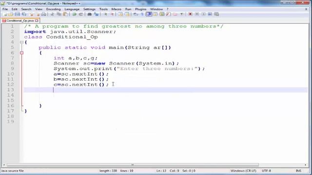 Program to Find Greatest Number using Conditional Operator in Java in Hindi | Learners Region смотреть онлайн