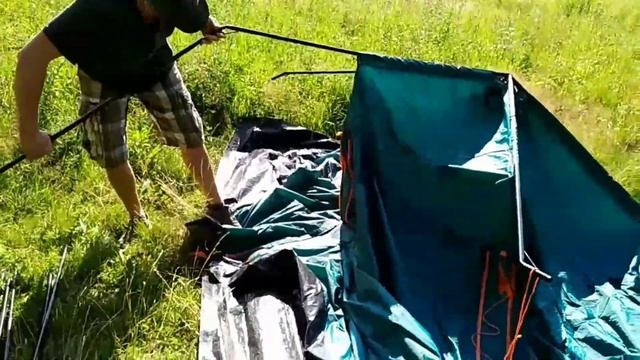 Сборка, установление шатра ALPIKA veranda смотреть онлайн