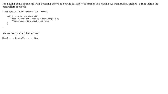 Software Engineering: MVP where to set Content-type header? смотреть онлайн