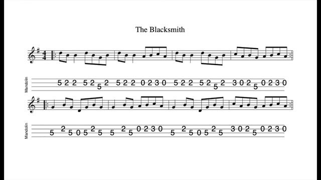 The Blacksmith REVISITED - a reel in G Major tabbed for mandolin and played by Aidan Crossey смотреть онлайн