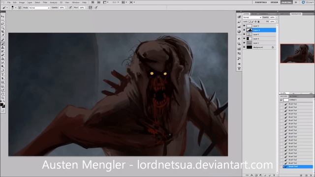 Subject C-X092 ~ 40 mins - Photoshop Speed Painting смотреть онлайн
