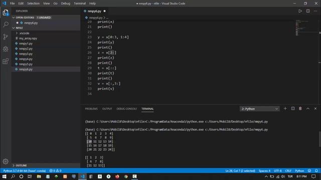 Yeni Başlayanlar İçin NumPy - Ders 6 - Slicing - copy() смотреть онлайн
