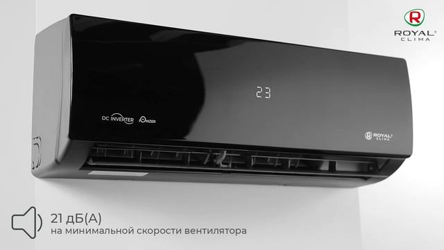 Чёрные инверторные сплит-системы ATTICA NERO Inverter ROYAL Clima _ Кондиционер Аттика Нэро Инвертор смотреть онлайн