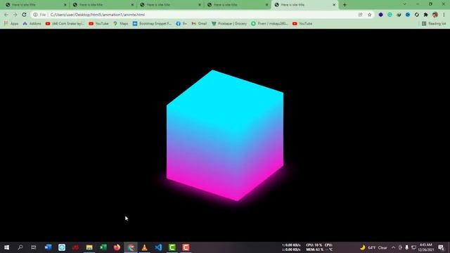 How to Make an Animated 3D HTML Cube Using CSS and HTML смотреть онлайн