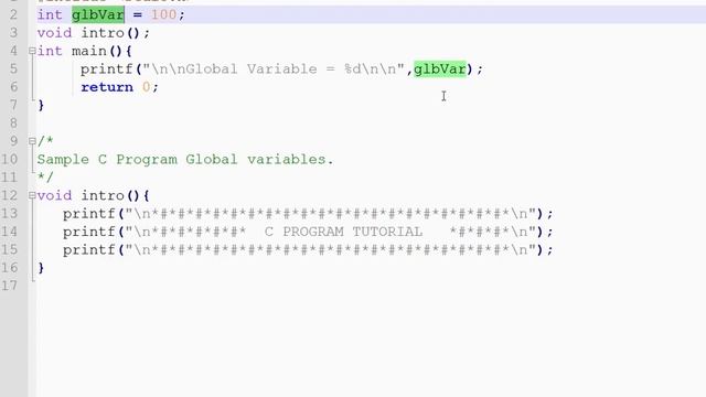 WHAT IS GLOBAL VARIABLE IN C PROGRAM смотреть онлайн