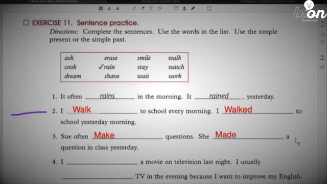 Three rules Simple past Pronunciation ED. смотреть онлайн