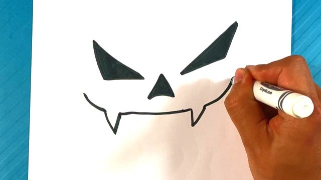 EASY How to Draw HALLOWEEN PUMPKIN FACE смотреть онлайн