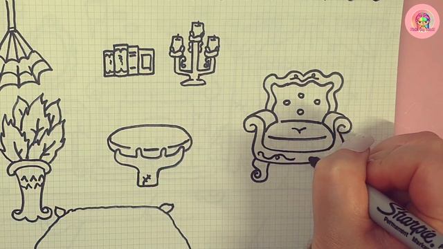 Wednesday Living room drawing Idea DIY handmade paper crafts #wednesday #paperdiy #tocaboca смотреть онлайн