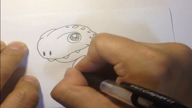 Уроки рисования, учимся рисовать динозавра, Drawing lessons, learn to draw a dinosaur смотреть онлайн