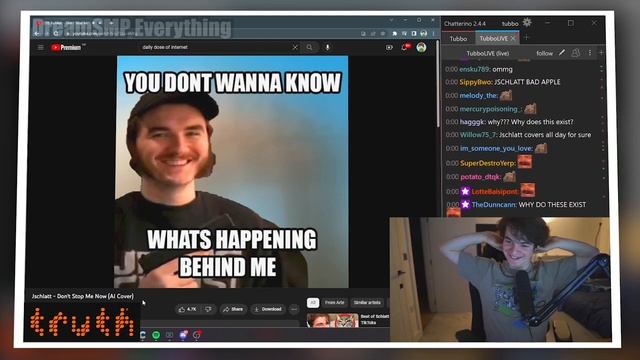 Tubbo Reacts to Jschlatt AI Covers смотреть онлайн