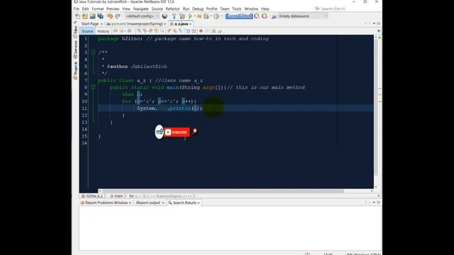 How to list Alphabets using Java in Netbeans смотреть онлайн