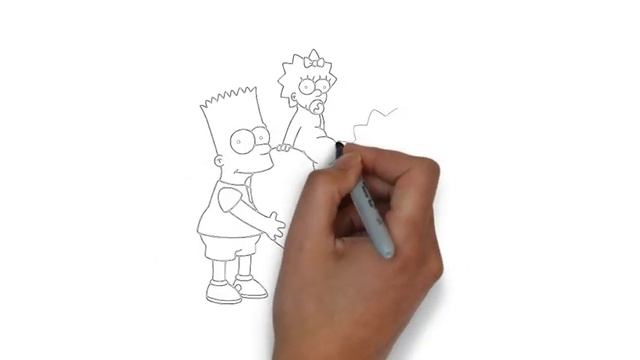 как нарисовать симпсонов, how to draw the Simpsons смотреть онлайн