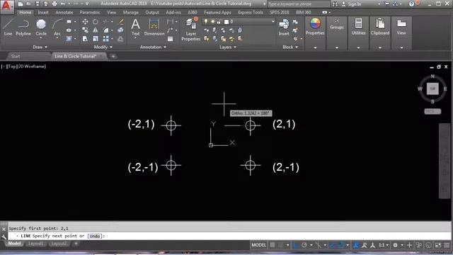 AutoCAD Tutorial Series Basic to Advance Urdu|Hindi Lesson-3 Line & Circle Commands смотреть онлайн