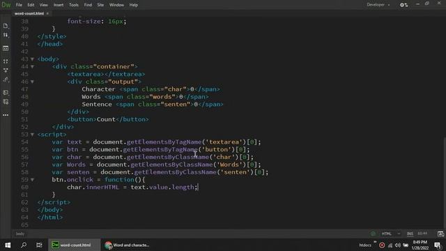 Javascript word counter and character count textarea | Word count JS tool | HA Codes смотреть онлайн