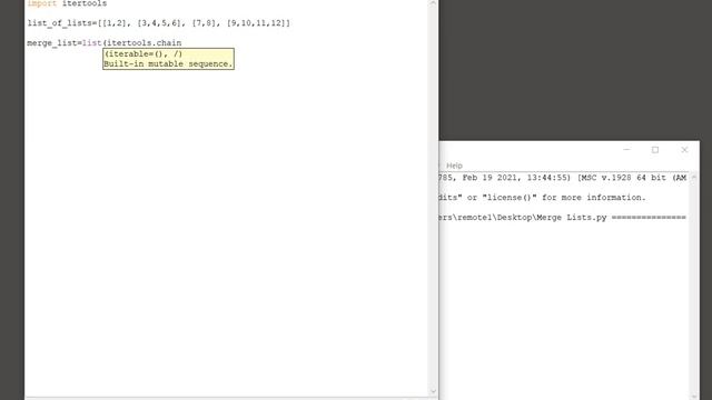 Python Lists - Merge a list of lists смотреть онлайн