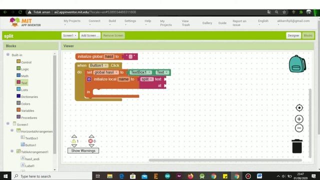 Make Apps | MIT APP Inventor Split Text/String | смотреть онлайн