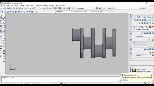 AutoCAD 2007 cam shaft 3D modeling смотреть онлайн