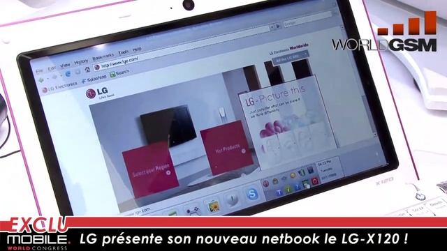 WORLDGSM : MWC De Barcelone, Le Nouveau Netbook LG-X120 !