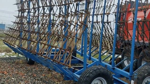 Сцепка борон СБГ-15/2 двухследная с тяжёлыми боронами БЗТС и Сцепка борон БЗУ -14/1 односледная смотреть онлайн